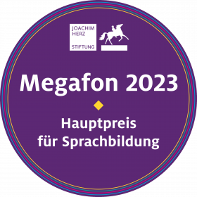 Logo Preis für Sprachbildung und Sprachförderung von Jugendlichen und jungen Erwachsenen